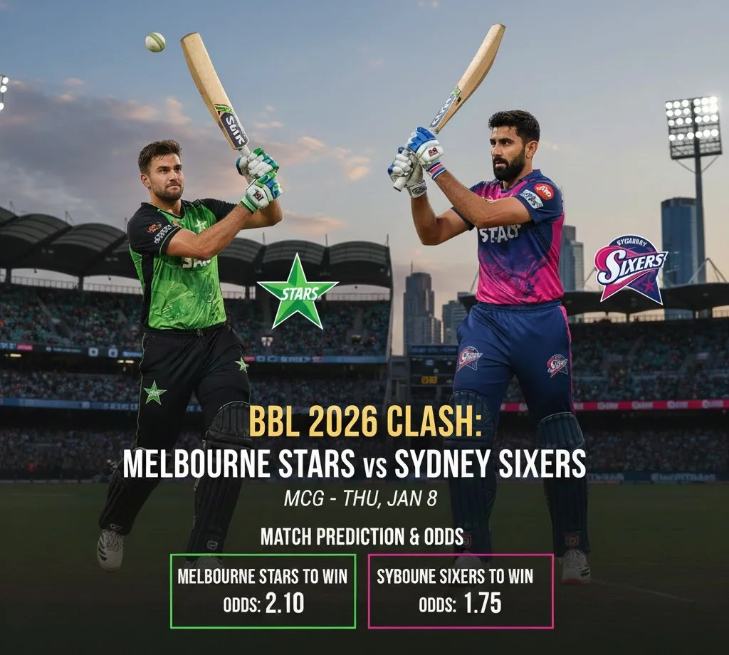 Melbourne Stars vs Sydney Sixers BBL: Match Prediction & Live Score