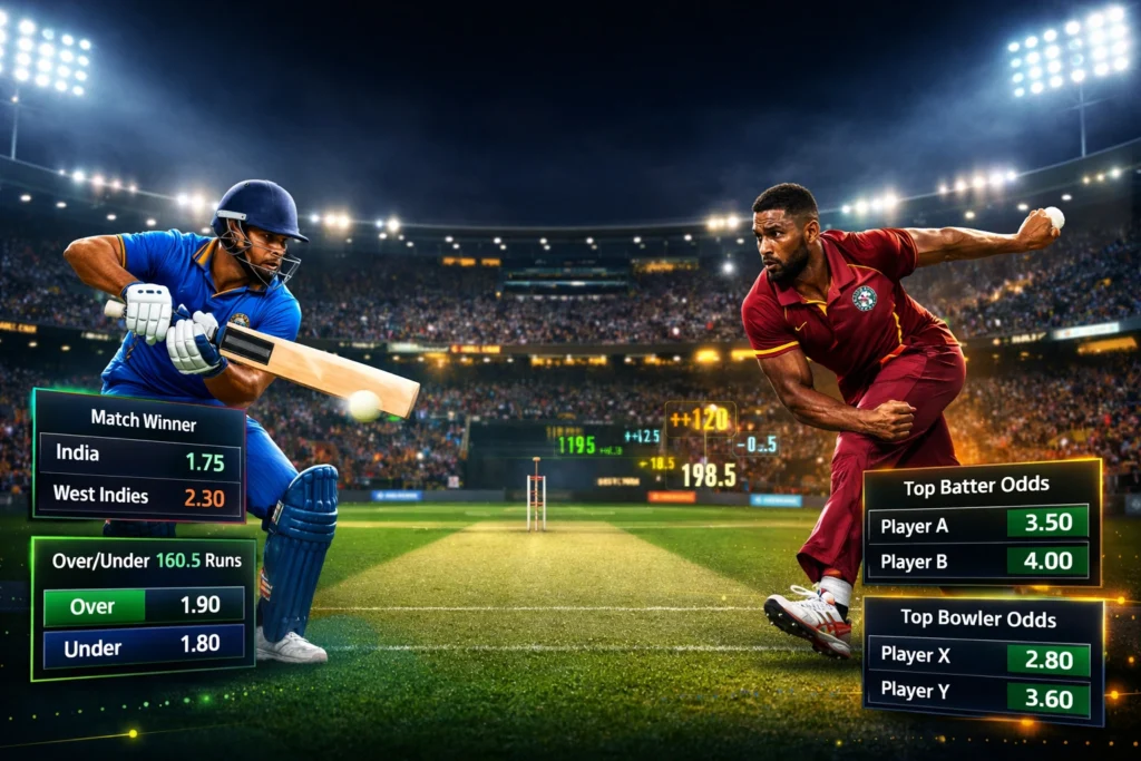 Cricket India vs West Indies – Complete Cricket Match Betting Guide