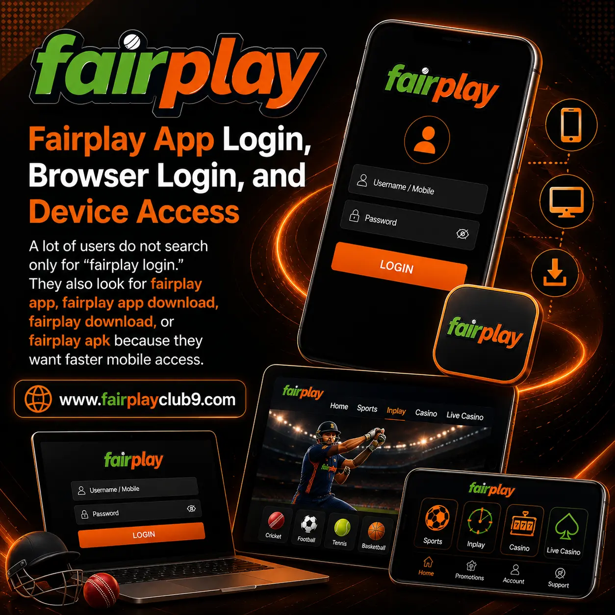 Fairplay App Login, Browser Login, and Device Access
